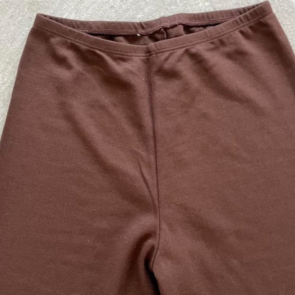 LOS ANGELES APPAREL PONTE FLARE LEGGINGS XS MOCHA - Picture 7 of 7